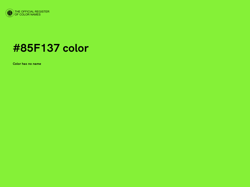 #85F137 color image