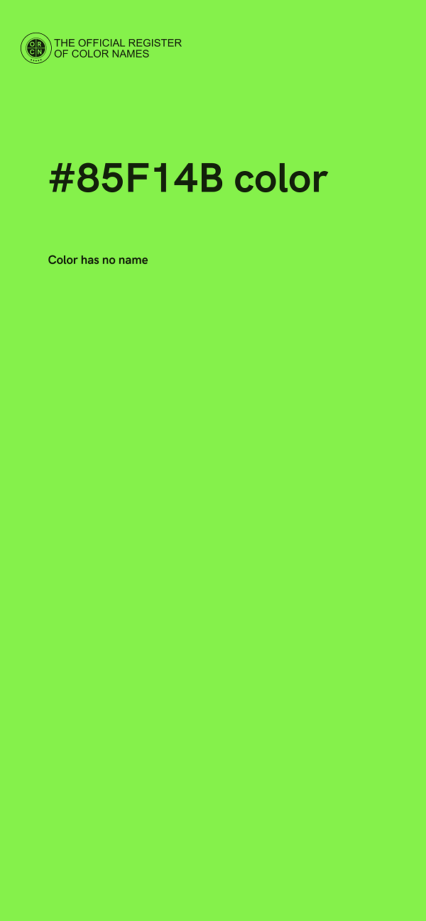 #85F14B color image
