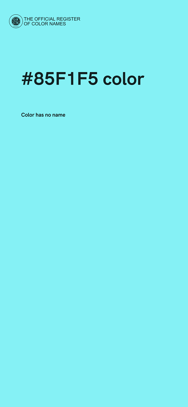 #85F1F5 color image