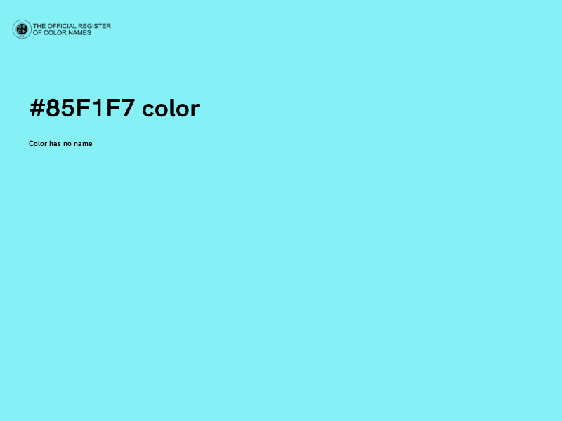 #85F1F7 color image