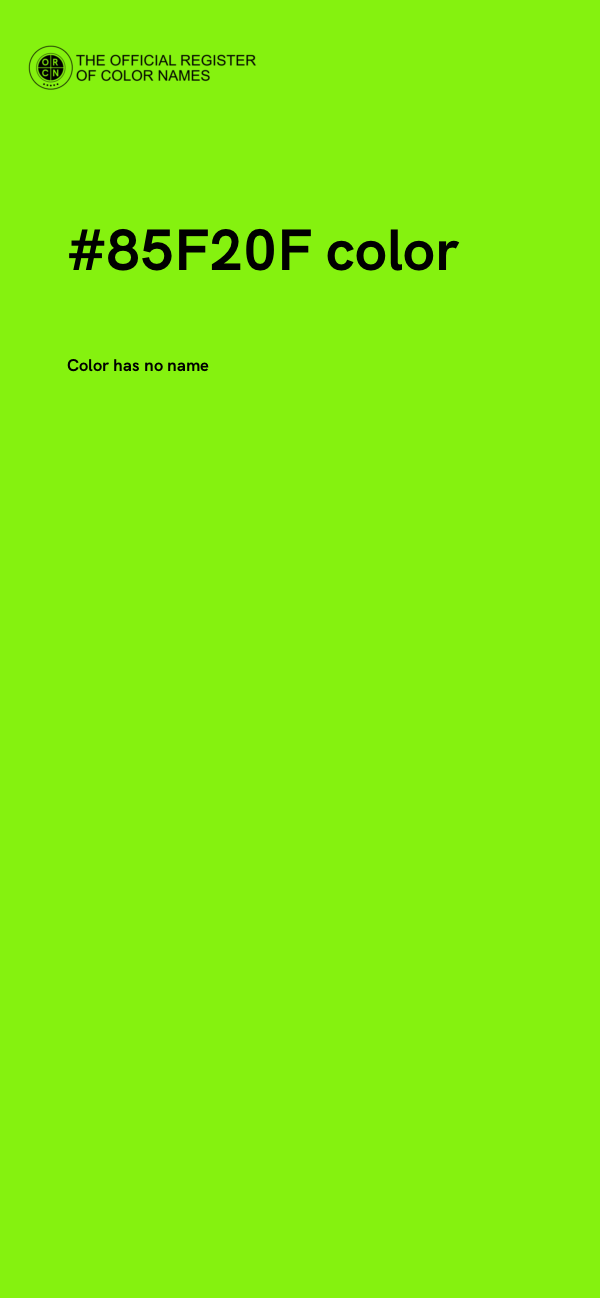 #85F20F color image