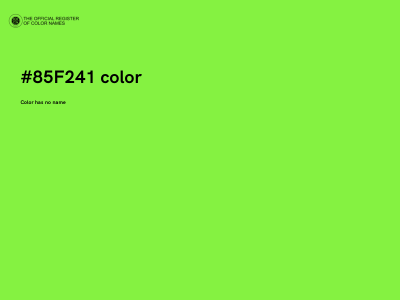 #85F241 color image