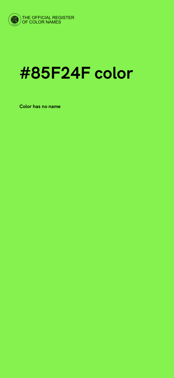 #85F24F color image
