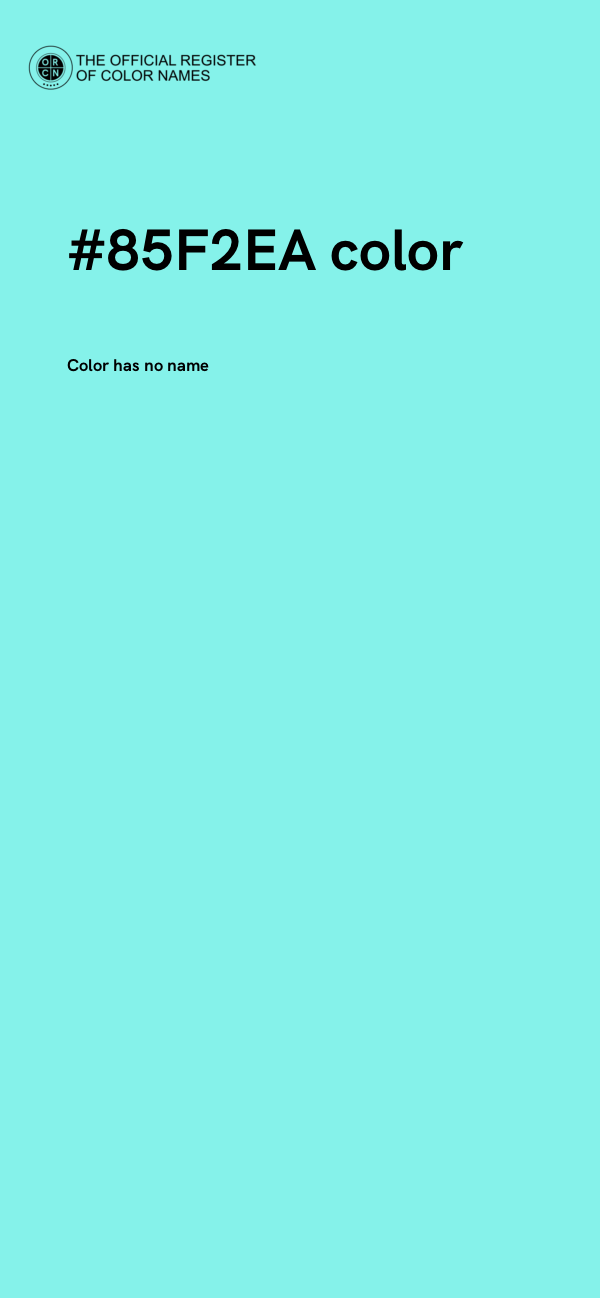 #85F2EA color image