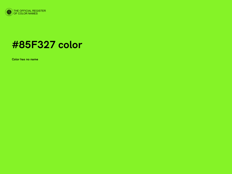 #85F327 color image