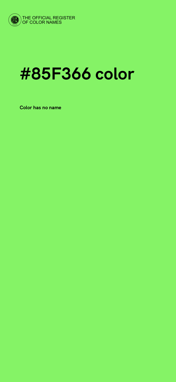 #85F366 color image