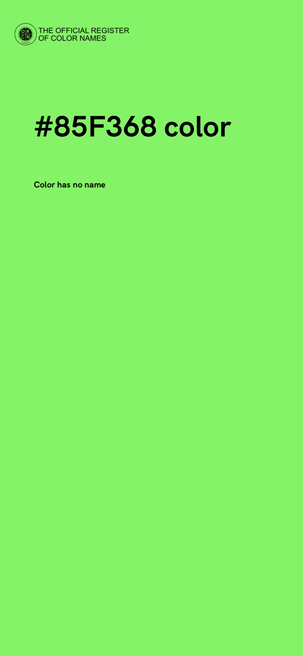 #85F368 color image
