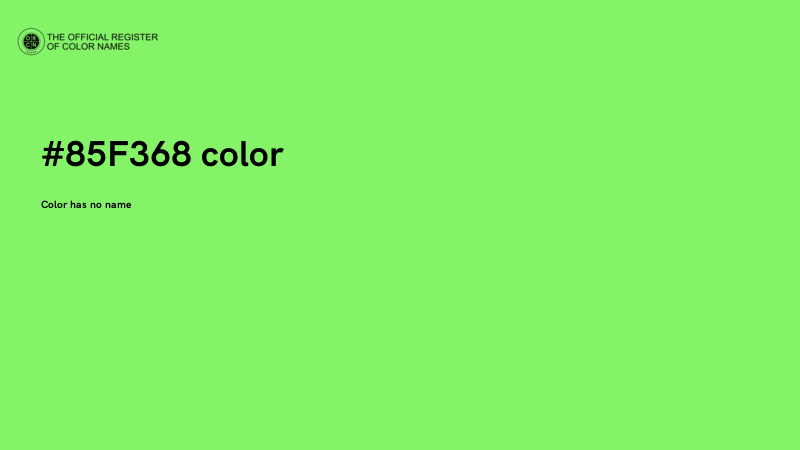 #85F368 color image