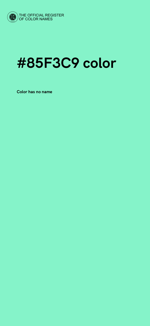 #85F3C9 color image