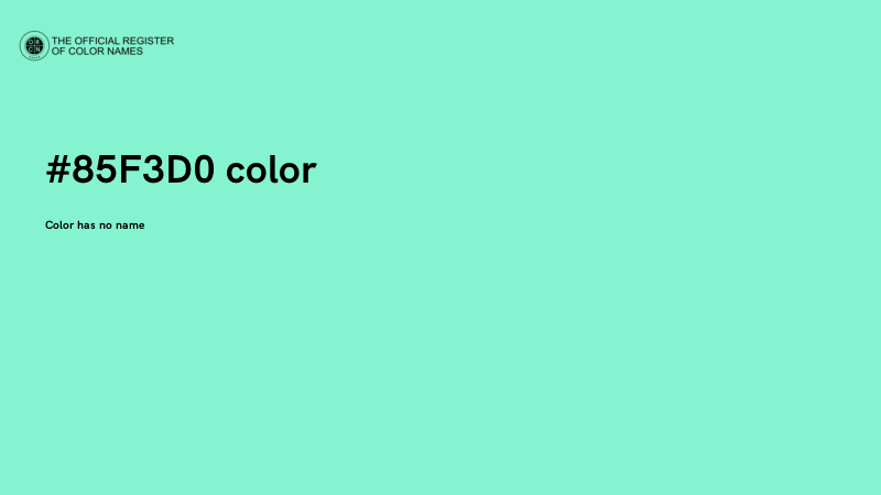 #85F3D0 color image