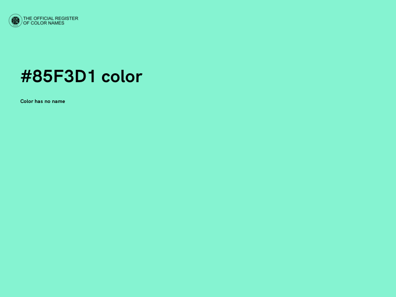#85F3D1 color image
