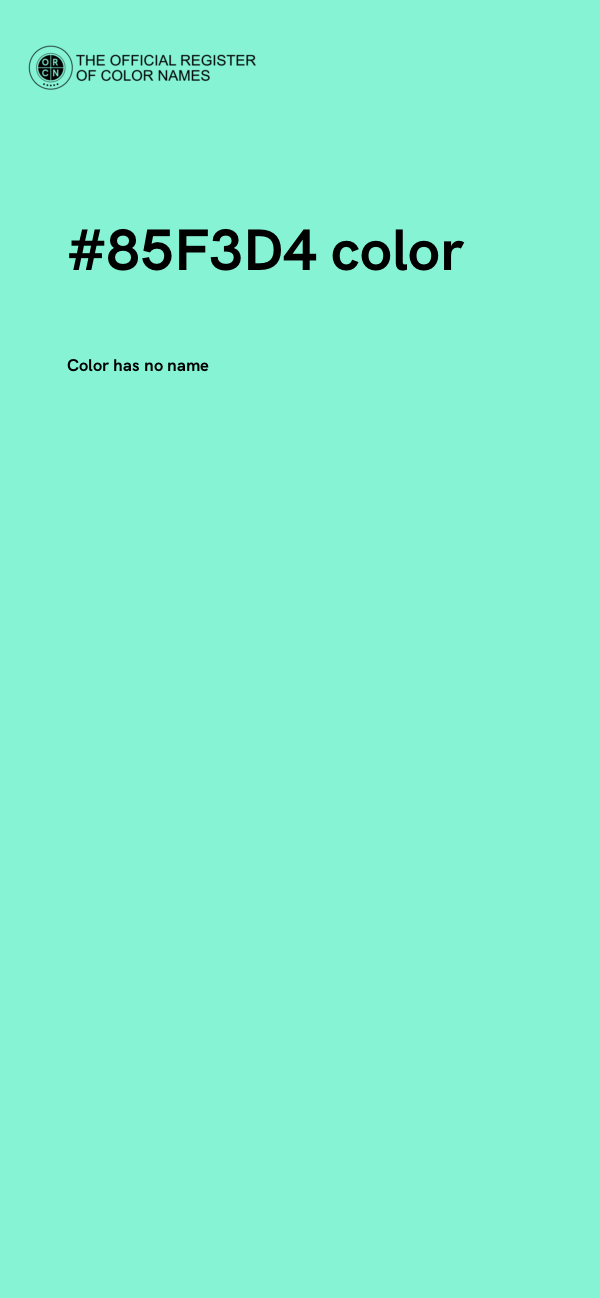 #85F3D4 color image
