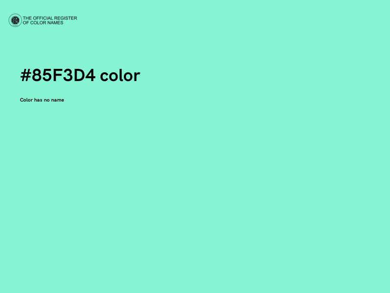 #85F3D4 color image