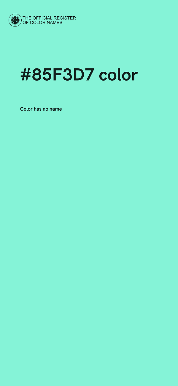 #85F3D7 color image