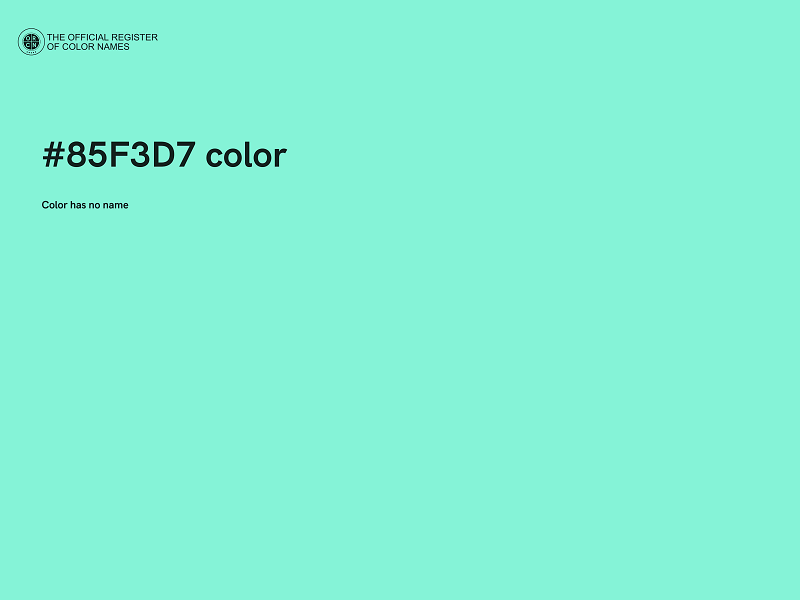 #85F3D7 color image