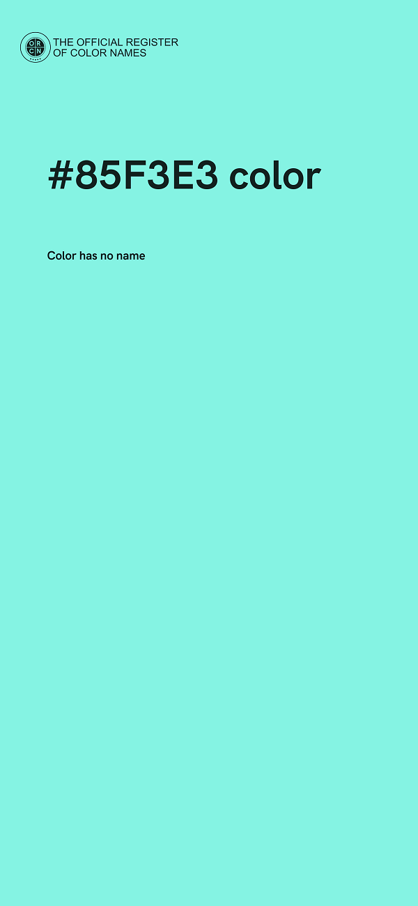 #85F3E3 color image