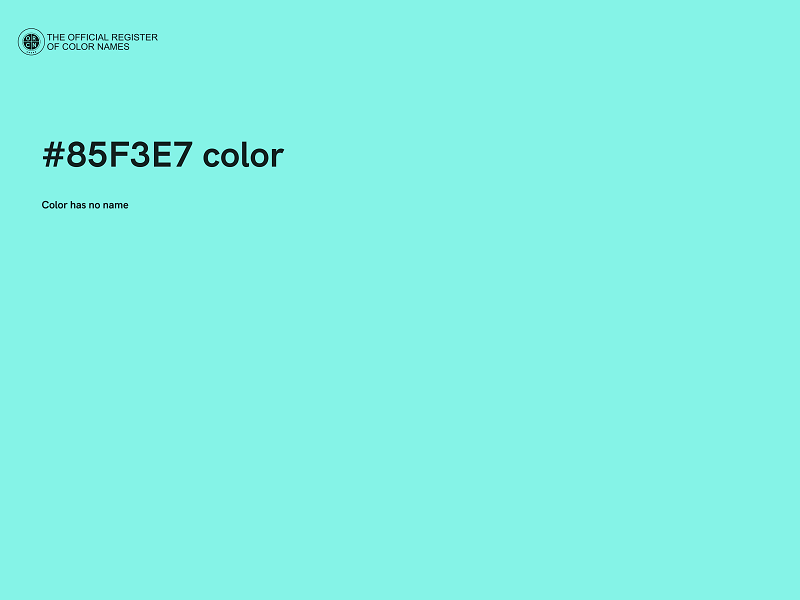 #85F3E7 color image