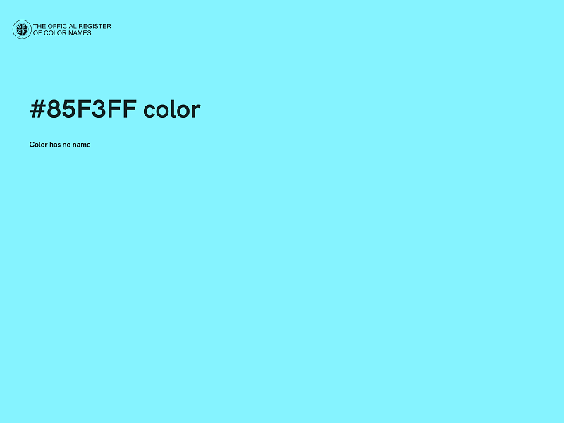 #85F3FF color image