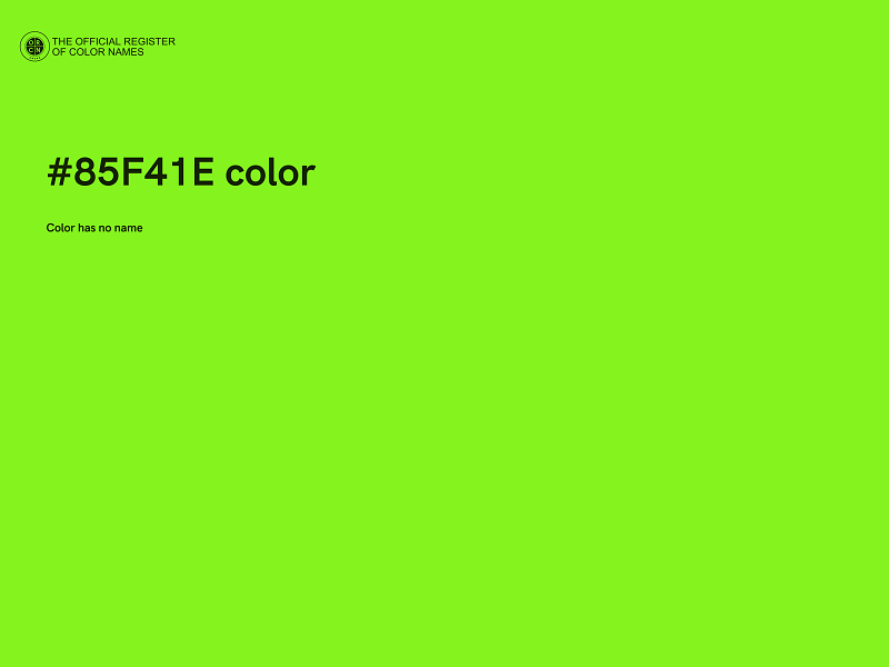 #85F41E color image
