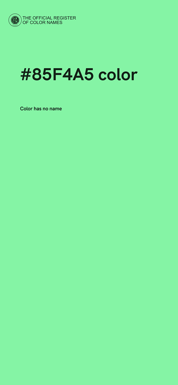 #85F4A5 color image