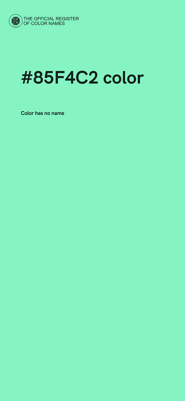 #85F4C2 color image