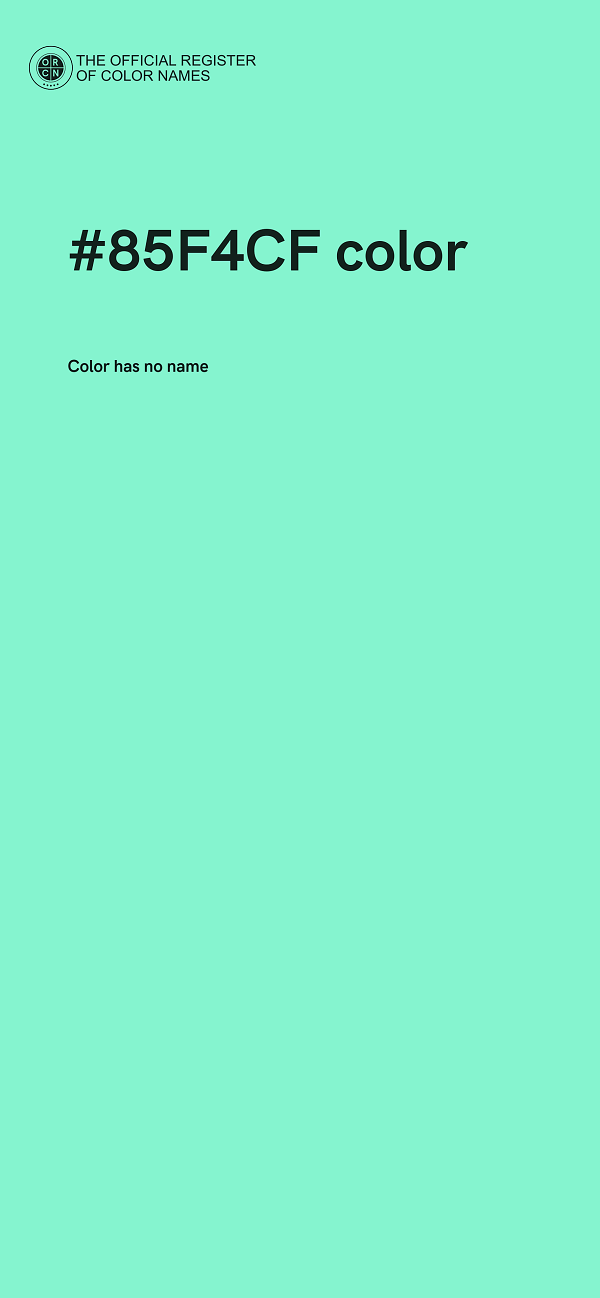 #85F4CF color image