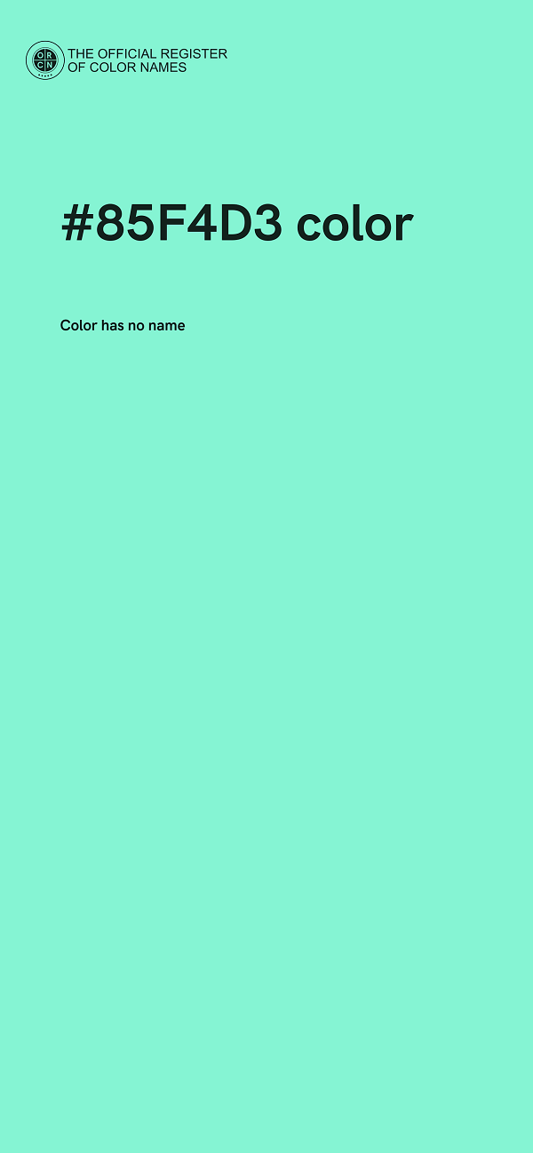 #85F4D3 color image
