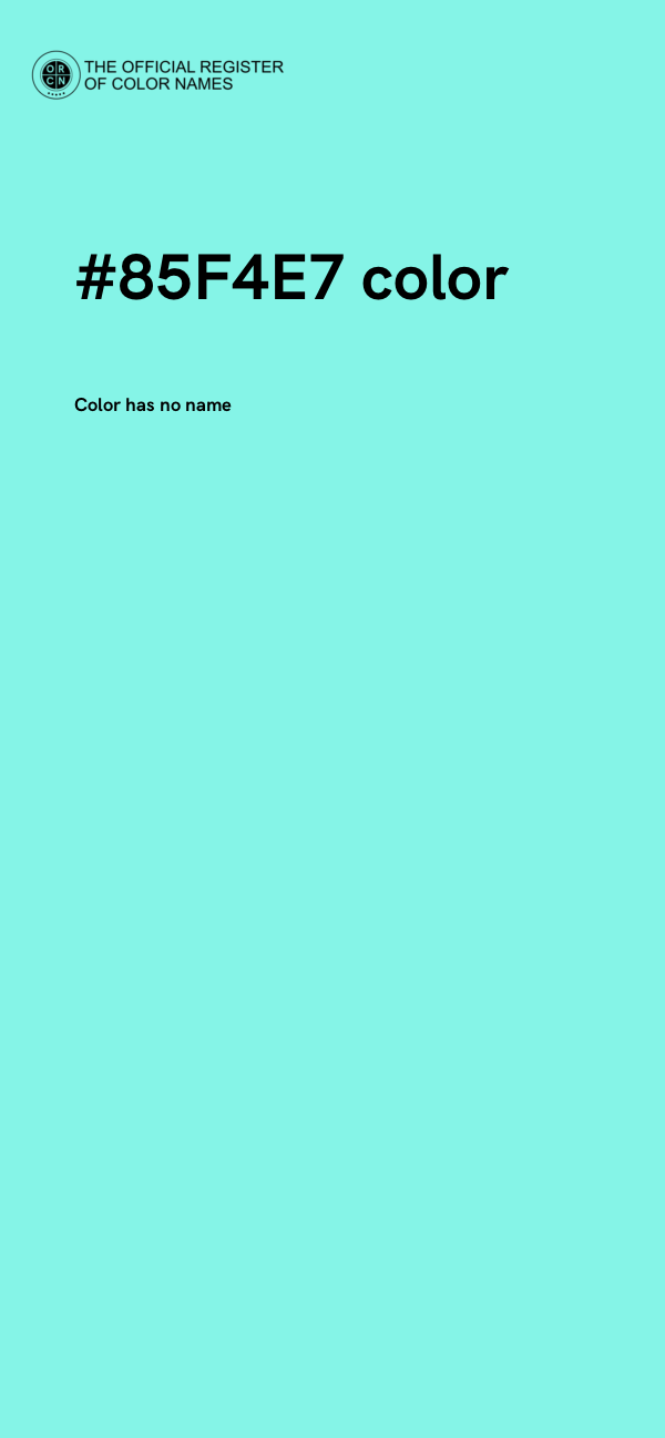 #85F4E7 color image
