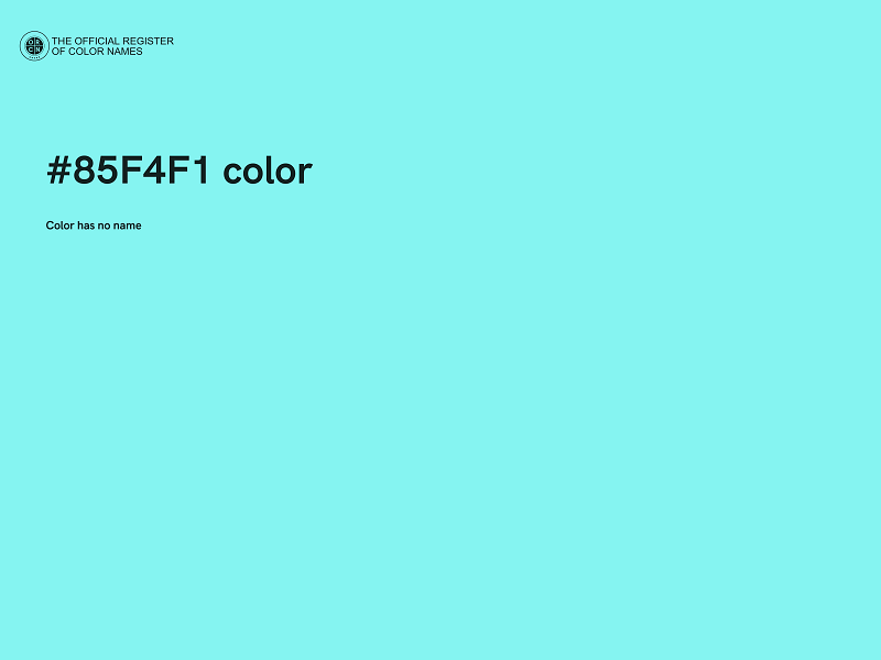 #85F4F1 color image