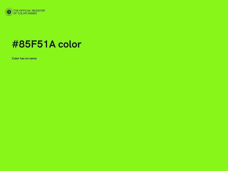 #85F51A color image