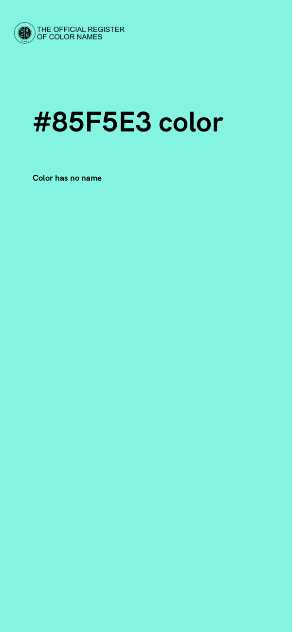 #85F5E3 color image