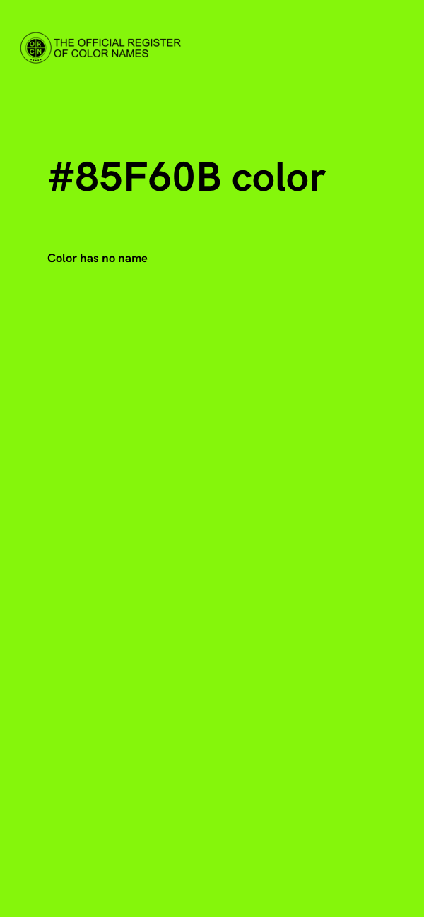 #85F60B color image