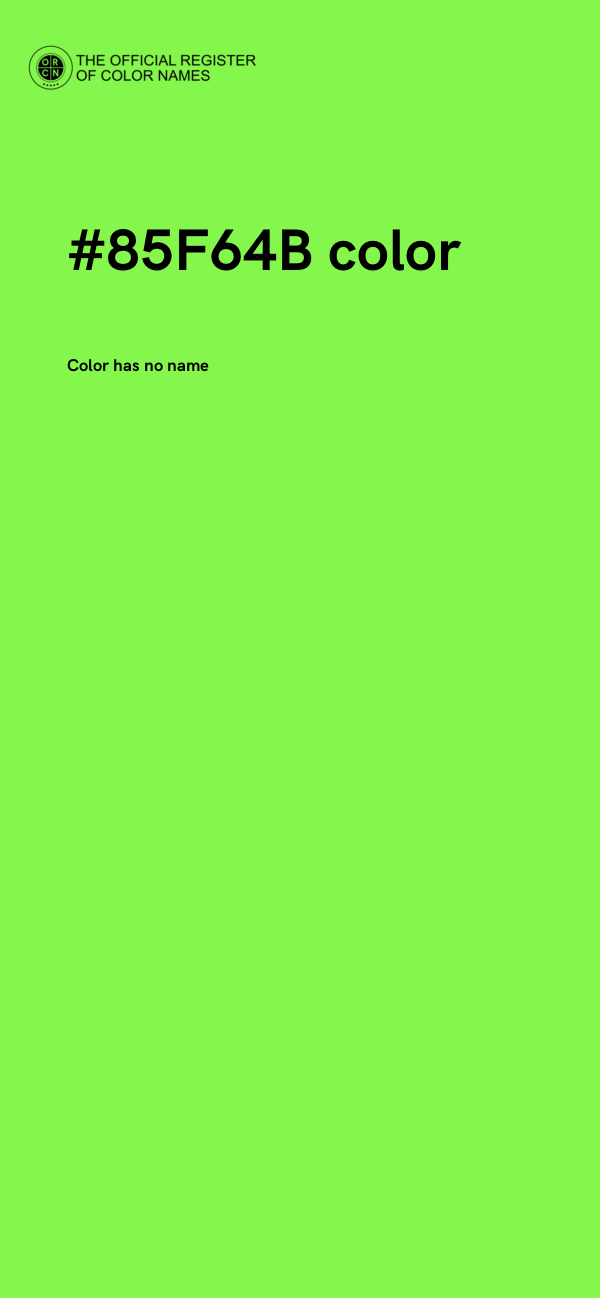 #85F64B color image
