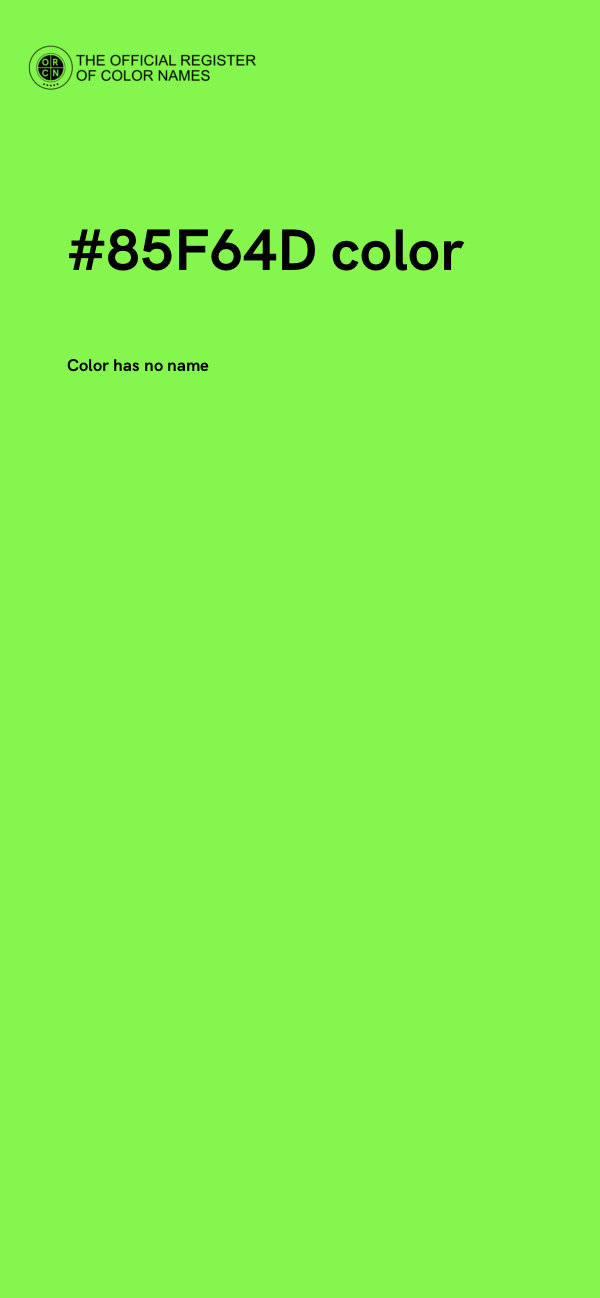 #85F64D color image