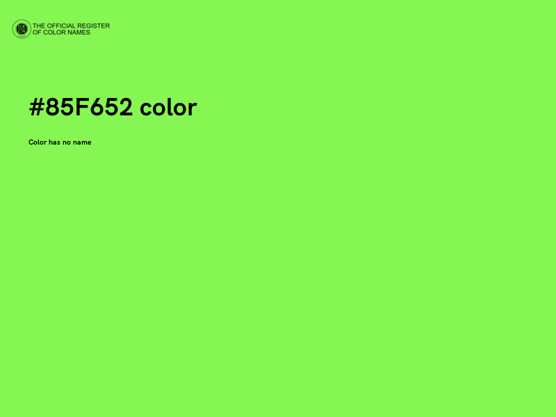 #85F652 color image