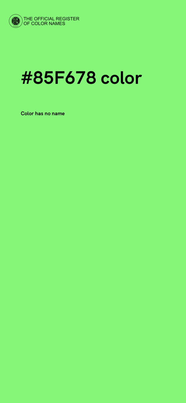 #85F678 color image