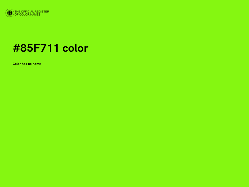 #85F711 color image