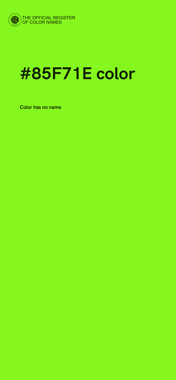 #85F71E color image
