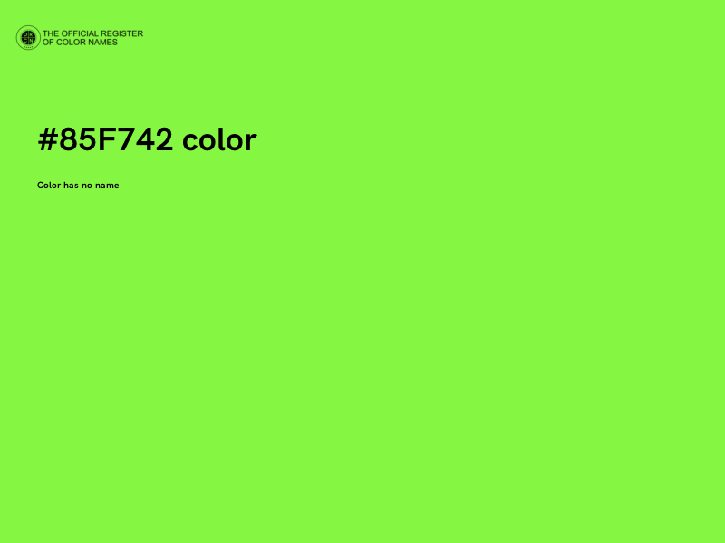 #85F742 color image
