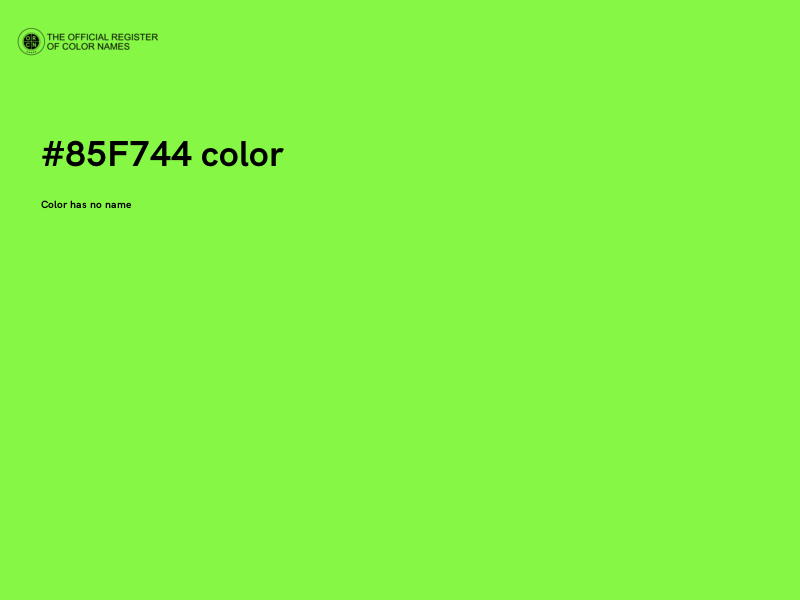 #85F744 color image