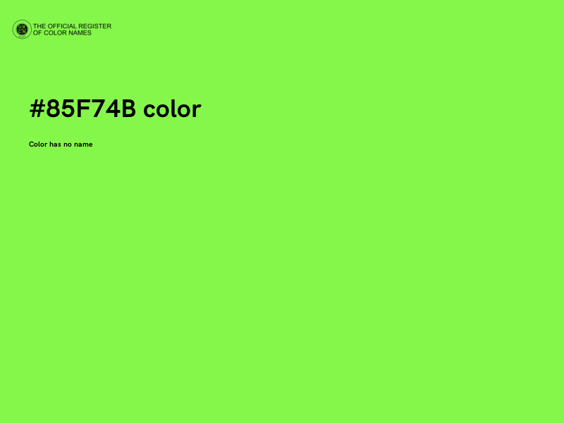 #85F74B color image