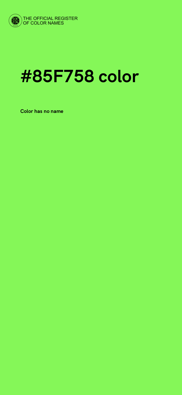 #85F758 color image