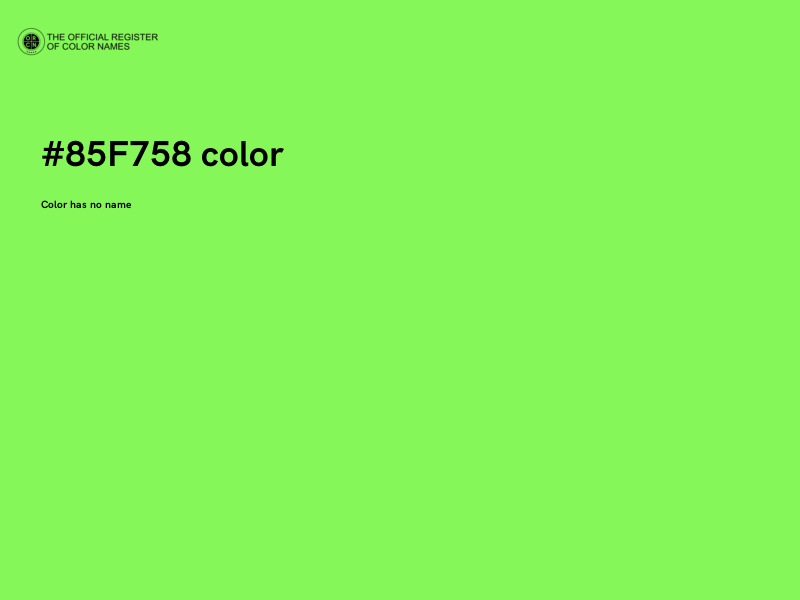 #85F758 color image