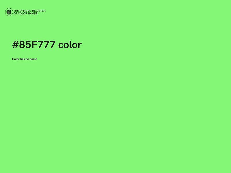 #85F777 color image