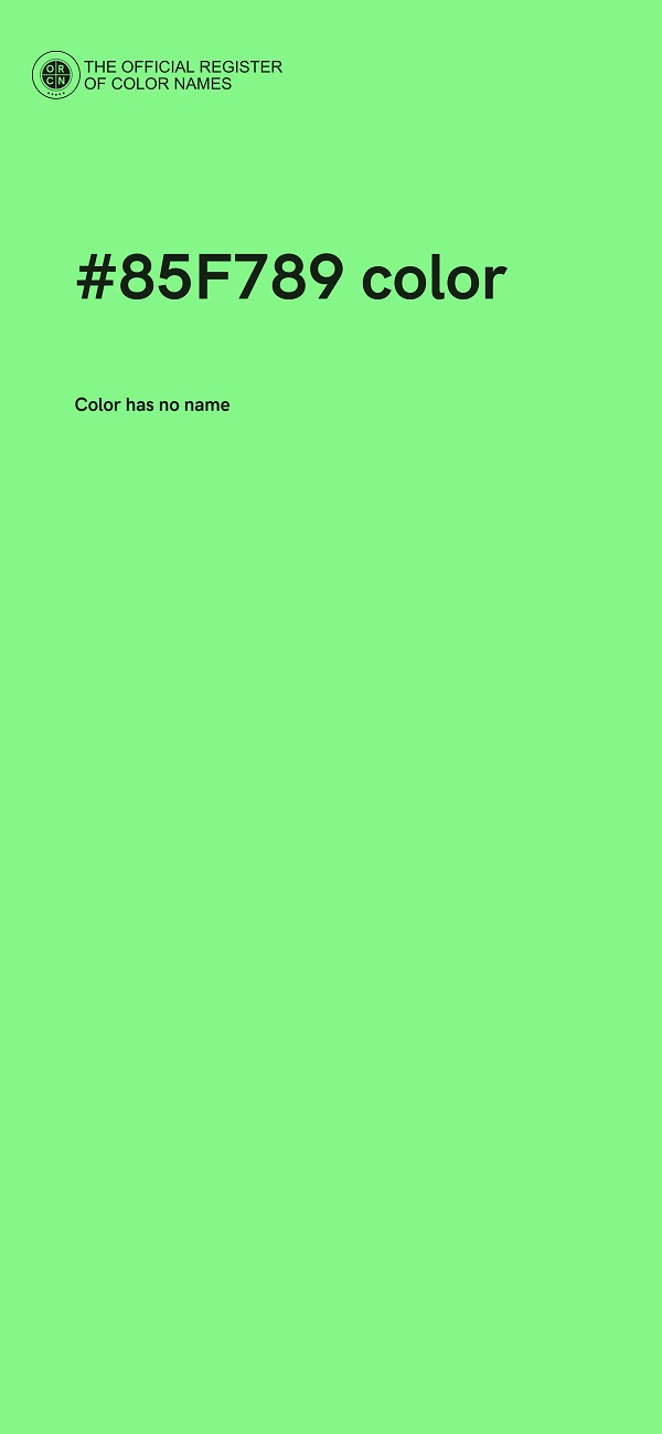 #85F789 color image