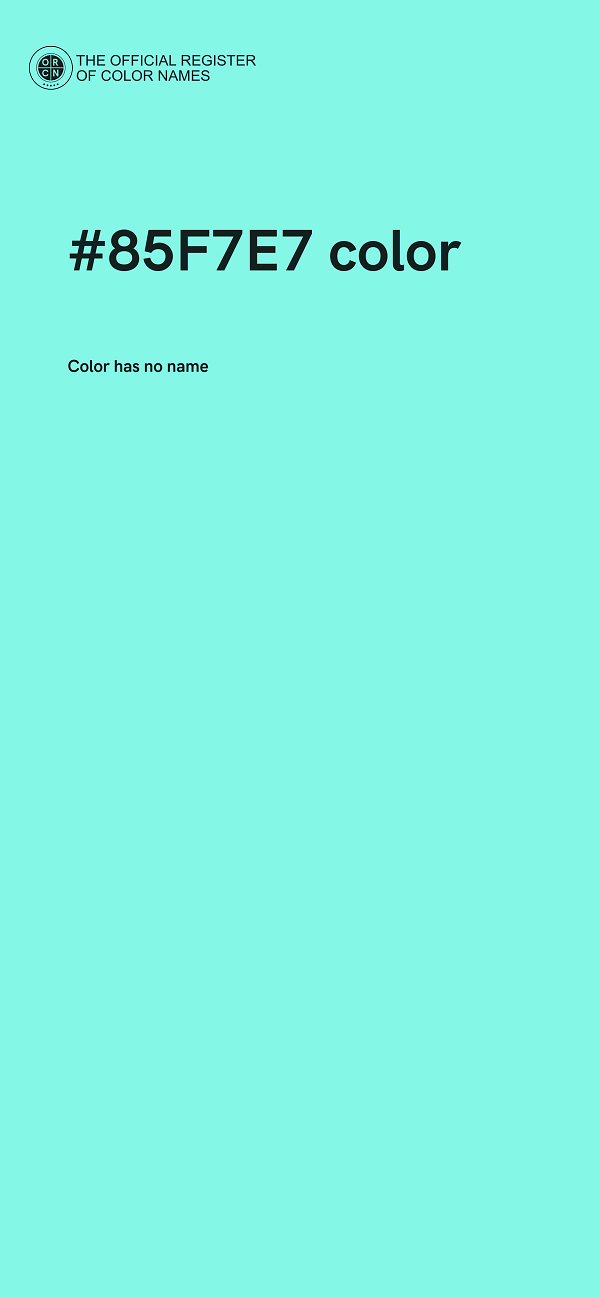 #85F7E7 color image