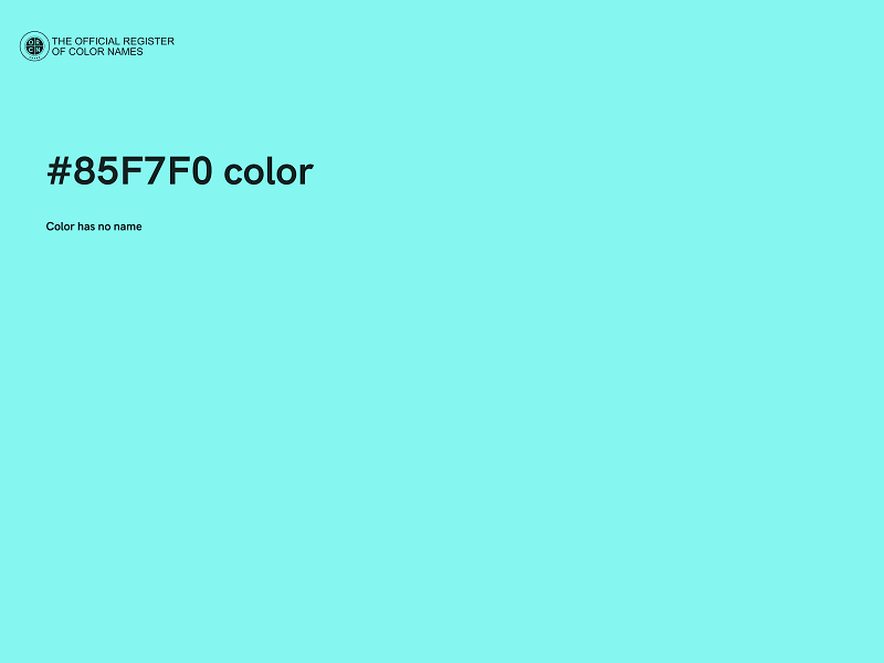 #85F7F0 color image