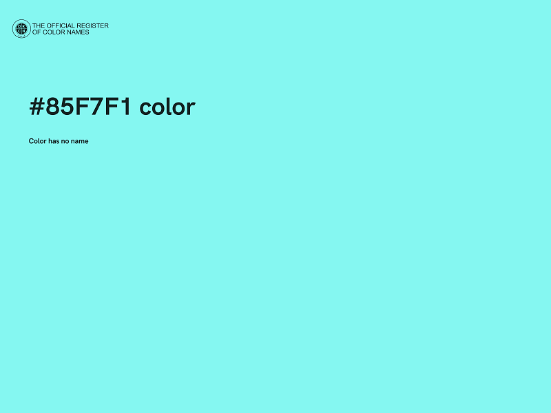 #85F7F1 color image