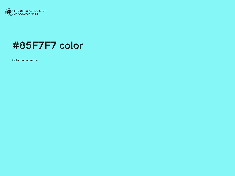 #85F7F7 color image