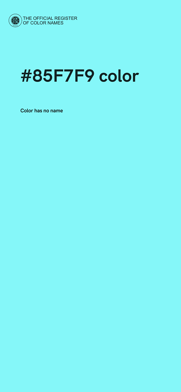 #85F7F9 color image